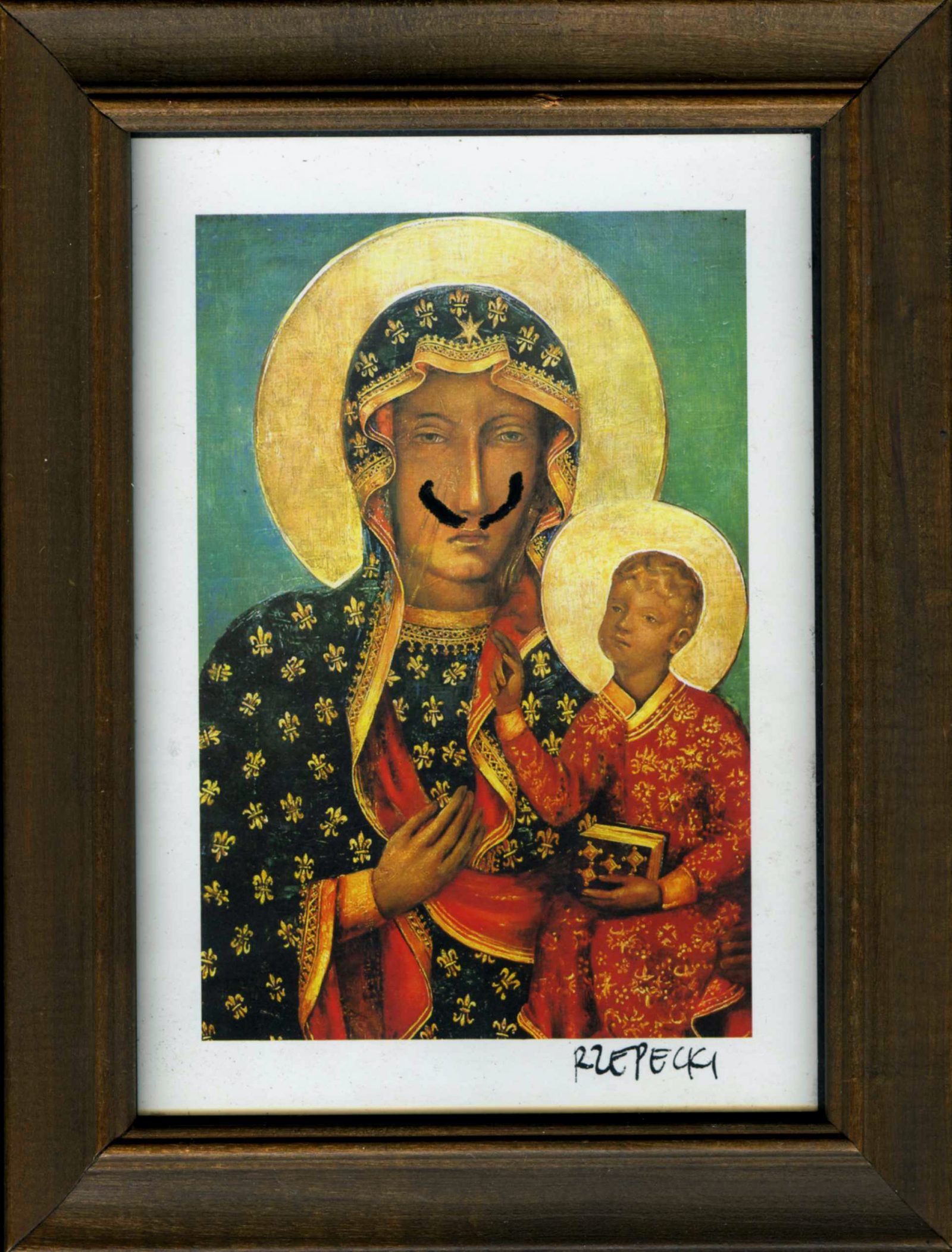 Adam Rzepecki
Mother of God with mustache
1983
postcard, ink