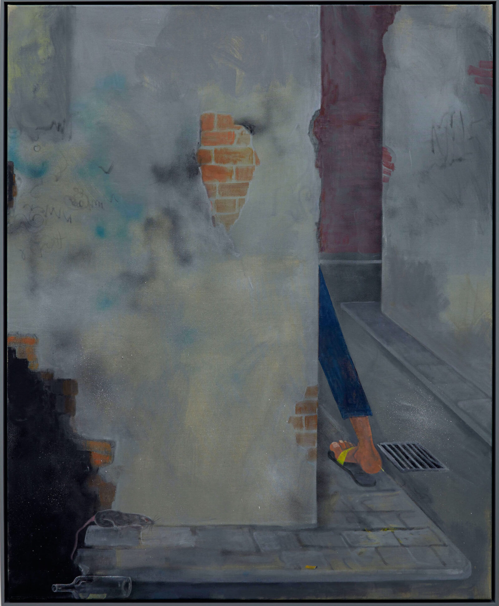 Tomasz Kowalski
Untitled (leg)
2013
oil, acrylic, spray on canvas
160 × 130 cm