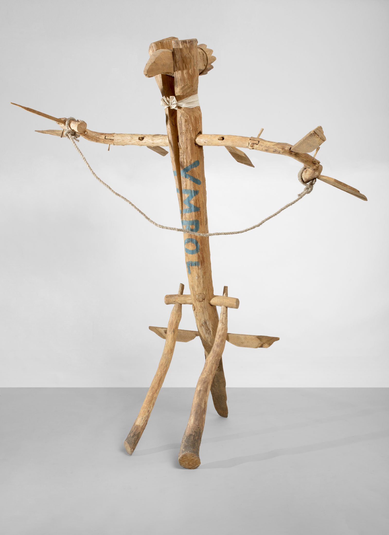 Jerzy Bereś, Ymbol, 1987
wood, hemp rope, acrylic
270 × 240 × 180 cm